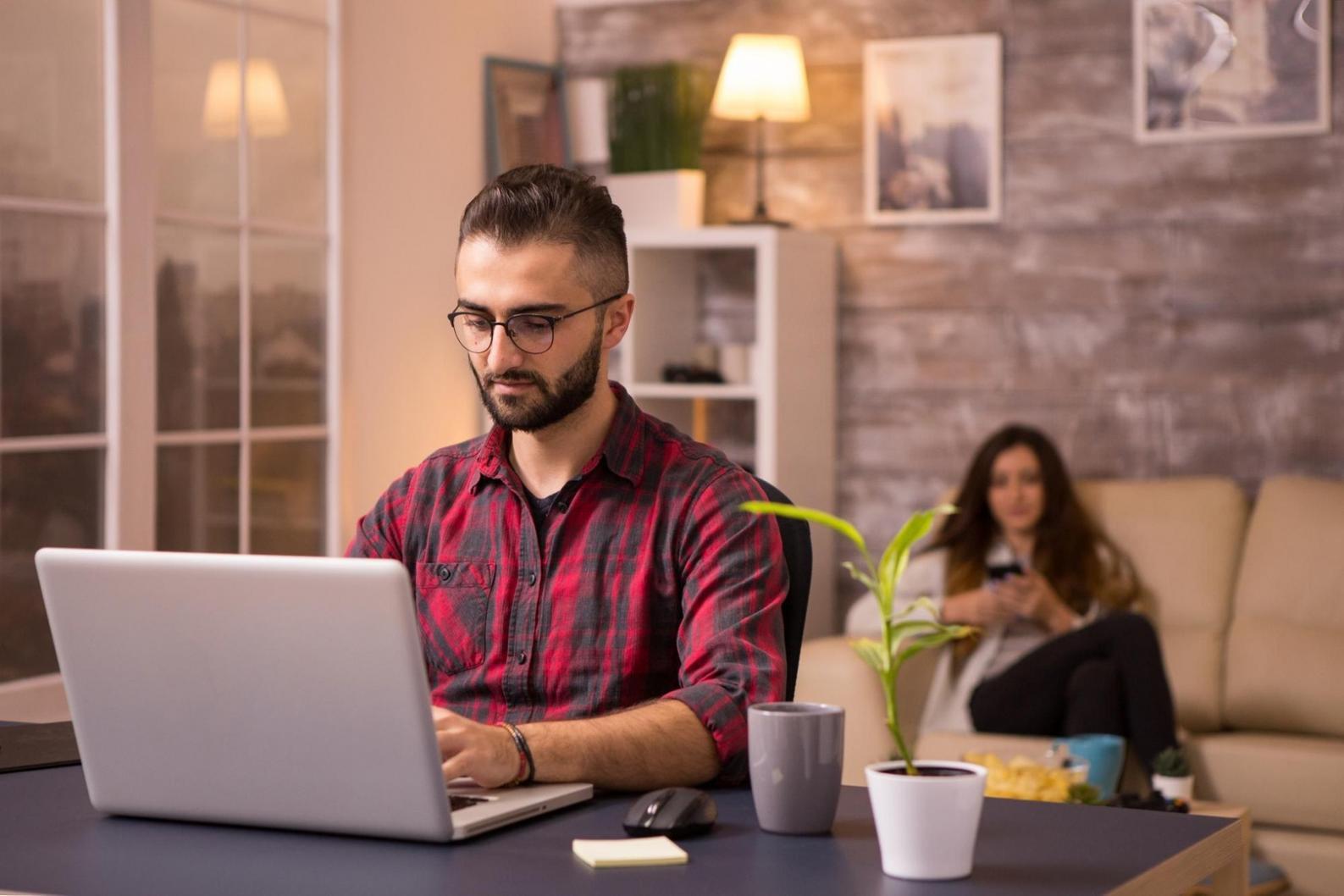 Modern office environment fostering collaboration